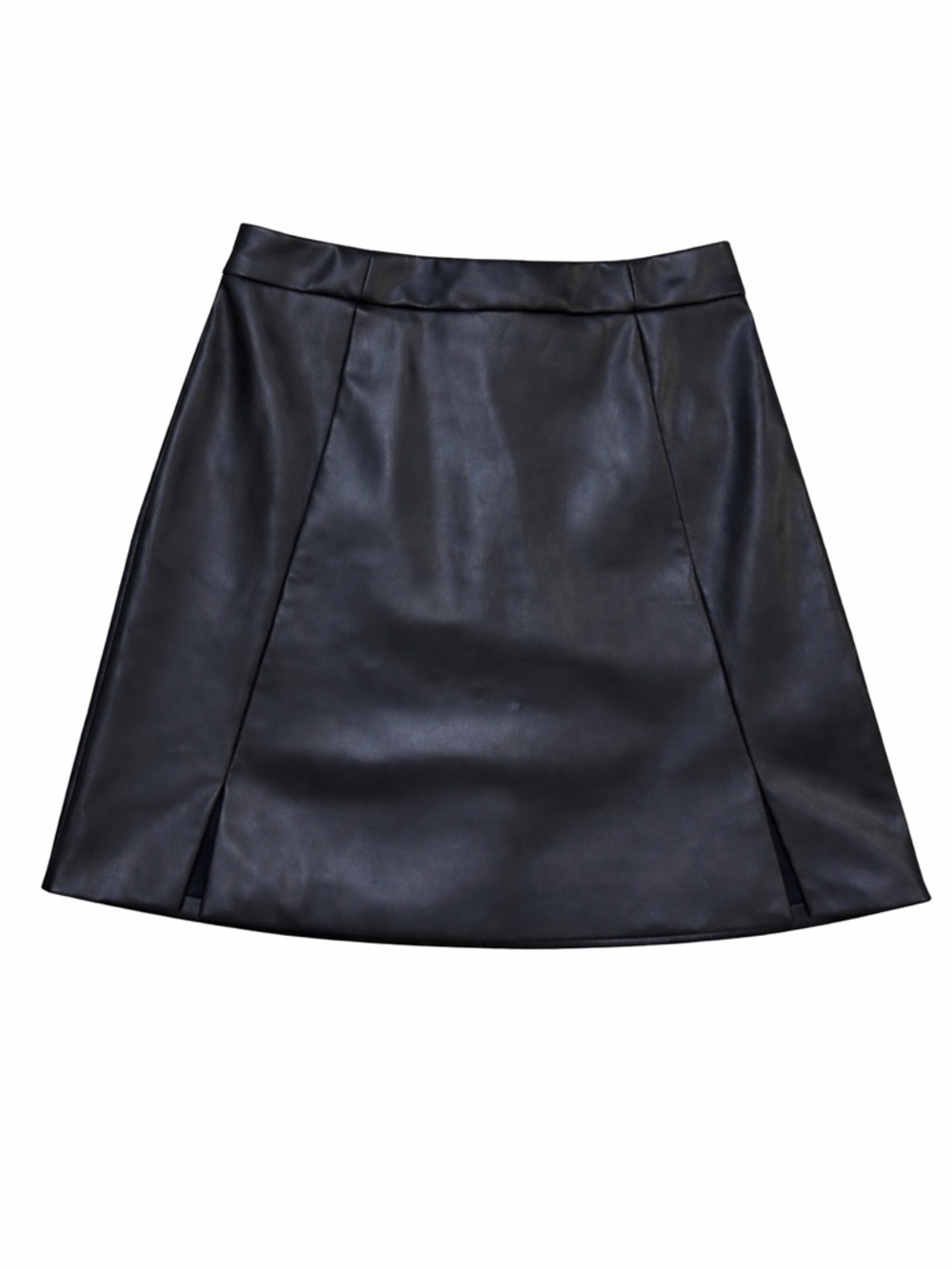 Banana Republic Black Faux Leather A-Line Skirt NWT Size 8